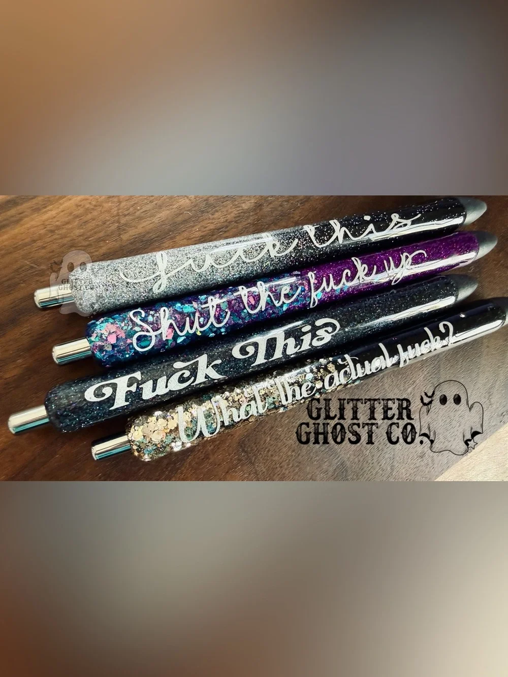 Snarky Fuckery Glitter Pens - custom - personalized - fun gifts